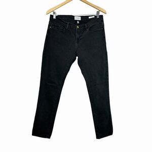 FRAME Women's Le Garcon Noir Black‎ Slim Boyfriend Jeans Size 28 Quiet Luxury